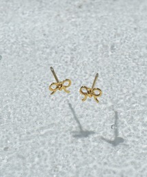 【金属アレルギー軽減】プチ リボン ステンレス ピアス