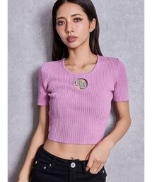 GYDA | GG bijou MOLDラメニットトップス(ニット/セーター)