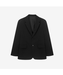 オーバーサイズ」に該当するメンズのテーラードジャケット（ブラック