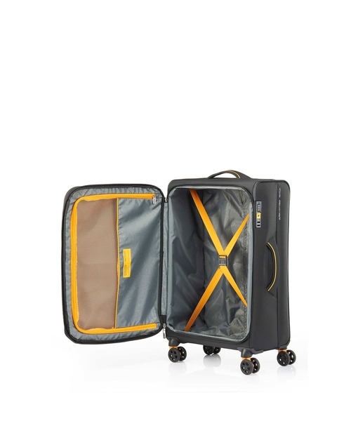 AMERICAN TOURISTER(アメリカンツーリスター)の「アメリカンツーリスター APPLITE 4 ECO スピナー71/27 エキスパンダーTSA ブラック/マスタード(スーツケース/キャリーバッグ・メンズ・ブラック系その他・L)」の6枚目の写真