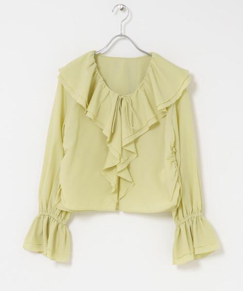 SENSE OF PLACE by URBAN RESEARCH（センスオブプレイスバイアーバンリサーチ）の「ラッフルブラウス（シャツ/ブラウス・レディース・オフホワイト/ベージュ/ライトブルー・ONE）」の19枚目の写真