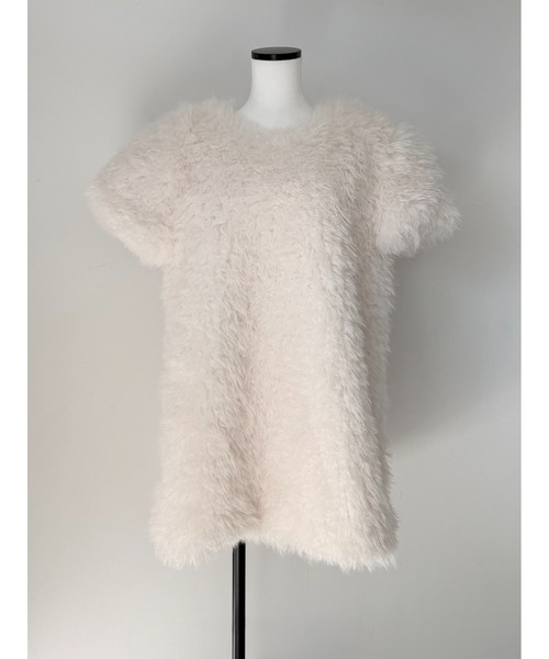 AMOMMA(アモマ)の「CANDY MINI FUR DRESS(ドレス・レディース・ブラック/アイボリー・FREE)」の7枚目の写真