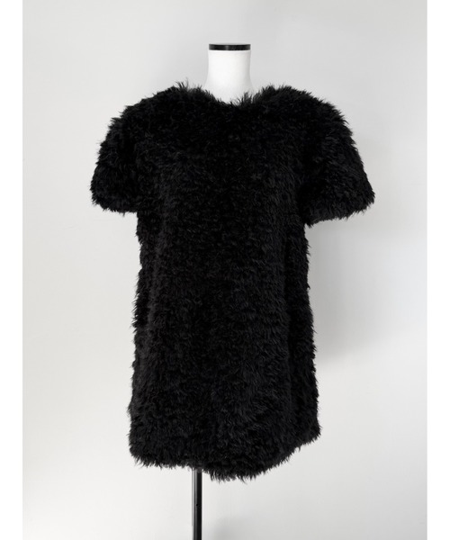 AMOMMA(アモマ)の「CANDY MINI FUR DRESS(ドレス・レディース・ブラック/アイボリー・FREE)」の8枚目の写真