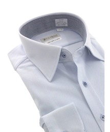 Perfect Suit FActory（パーフェクトスーツファクトリー）の「【完全ノンアイロン】長袖アイシャツ セミワイド ツイル ホワイト サックス(ホワイト)（ビジネスシャツ）」