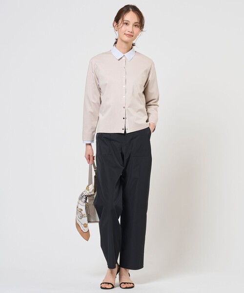 J.PRESS（ジェイプレス）の「【WEB限定カラーあり】TC ライトタンブラー ベイカー パンツ（その他パンツ・レディース・ブラック系/グレー系・T13/T15）」の6枚目の写真