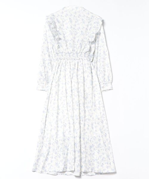 CECIL McBEE（セシルマクビー）の「花柄ピンタックフリルワンピース（ワンピース・レディース・アイボリー/ブラック/ベージュ・MEDIUM）」の4枚目の写真