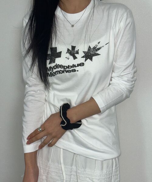 mydeepbluememories(マイディープブルーメモリーズ)の「SYMBOL GRAPHIC LONG SLEEVE(WHITE)(Tシャツ/カットソー・レディース・ホワイト・LARGE/SMALL)」の8枚目の写真