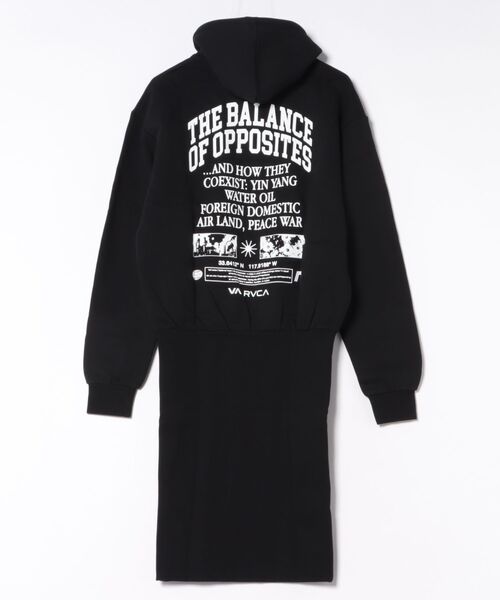 RVCA(ルーカ)の「【RVCA/ルーカ】PASTE UP HOODIE DRES/タイトスカート ワンピース(ワンピース・レディース・ブラック・MEDIUM)」の7枚目の写真