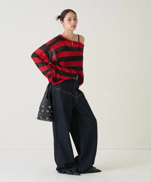 WHO'S WHO gallery（フーズフーギャラリー）の「アイレットPUショルダーバッグ（ショルダーバッグ・レディース・ブラック/イエロー/オフホワイト・FREE）」の11枚目の写真