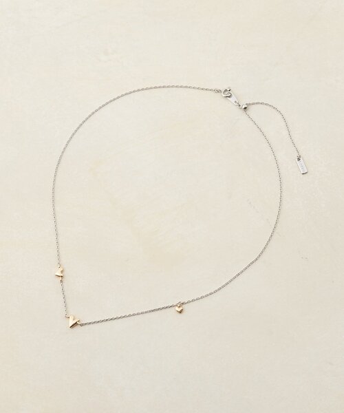 DISCOAT（ディスコート）の「【GOLDY】プランププチ3ハートネックレス（ネックレス・レディース・シルバー/シルバー系その他/ゴールド・FREE）」の2枚目の写真