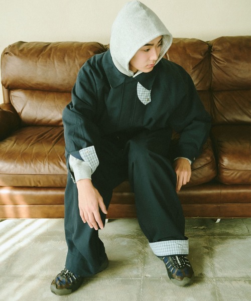 BROKEN BASE(ブロークンベース)の「2-Way Check Chino Pants / 2-Way チェックチノパンツ(チノパンツ・メンズ・アイボリー/ネイビー・MEDIUM/LARGE)」の21枚目の写真