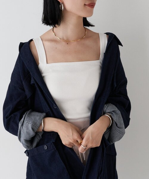 SHENERY（シーナリー）の「総針ニットキャミソール（ニット/セーター・レディース・ブラック/オフホワイト/ベージュ・FREE）」の11枚目の写真