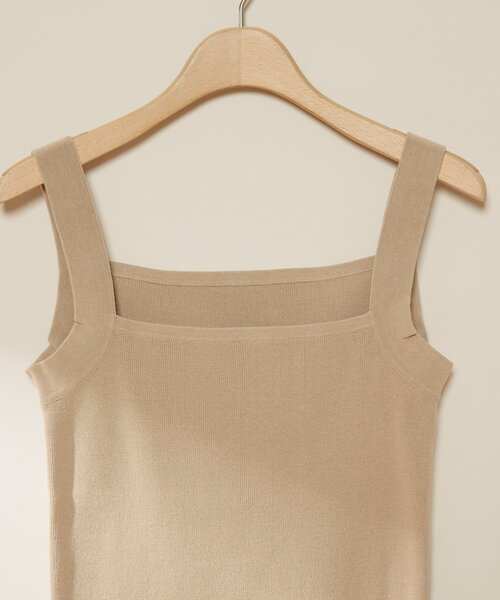 SHENERY（シーナリー）の「総針ニットキャミソール（ニット/セーター・レディース・ブラック/オフホワイト/ベージュ・FREE）」の8枚目の写真