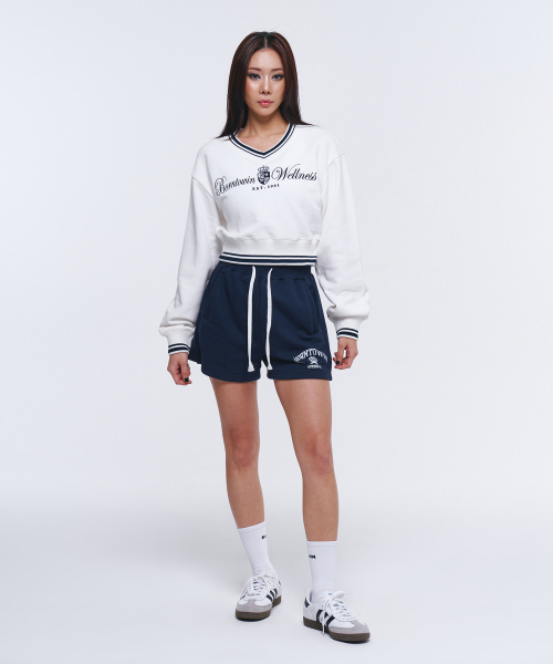 BORN TO WIN（ボーントゥウィン）の「W WELLNESS V-NECK CROP SWEATSHIRTS [IVORY]（スウェット・レディース・その他・1/2）」の5枚目の写真