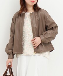 NOLLEY’S | マット&ソフトフェイクレザーブルゾン(ブルゾン)