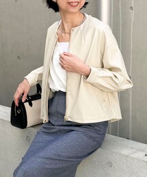 NOLLEY’S | マット＆ソフトフェイクレザーブルゾン(ブルゾン)