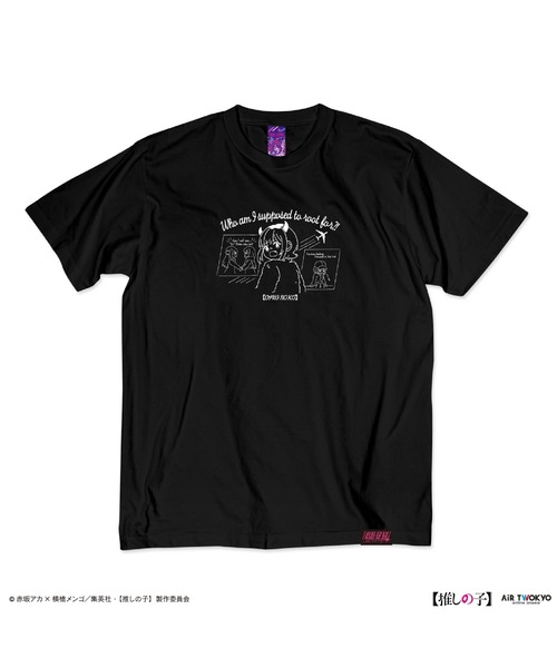 AIR TWOKYO(エアトゥーキョー)の「TVアニメ『【推しの子】』第2弾 モノトーンシーンイラストTシャツ 6(MEMちょ)ブラック(Tシャツ/カットソー・レディース・ブラック・SMALL/XX-LARGE/X-LARGE/LARGE/MEDIUM)」の2枚目の写真