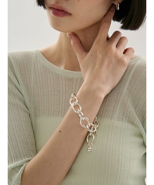 emmi（エミ）の「オーバルデザインチェーンブレスレット（ブレスレット・レディース・シルバー/ゴールド・F）」の7枚目の写真