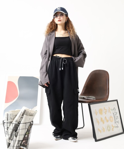 PRO CLUB （プロクラブ）の「PRO CLUB 13oz HEAVYWEIGHT CARGO SWEAT PANTS スウェットカーゴパンツ（スウェットパンツ・メンズ・グレー/ブラック/ネイビー・XL/L/M/S）」の8枚目の写真