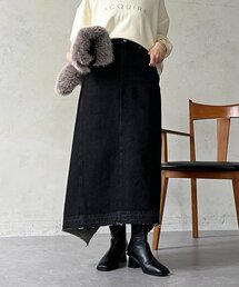 un dix cors | デニムフレアヘムスカート(スカート)