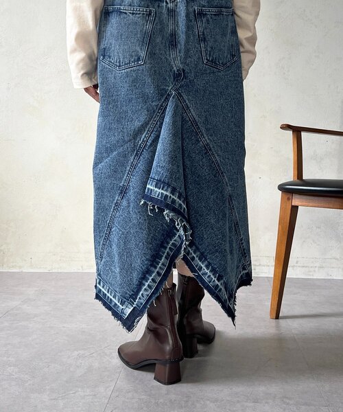 un dix cors（アンディコール）の「デニムフレアヘムスカート（スカート・レディース・ブラック/ブルー・FREE）」の20枚目の写真