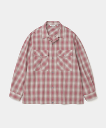 UNIFORM BRIDGE（ユニフォームブリッジ）の「open collar check shirt pink（シャツ/ブラウス）」