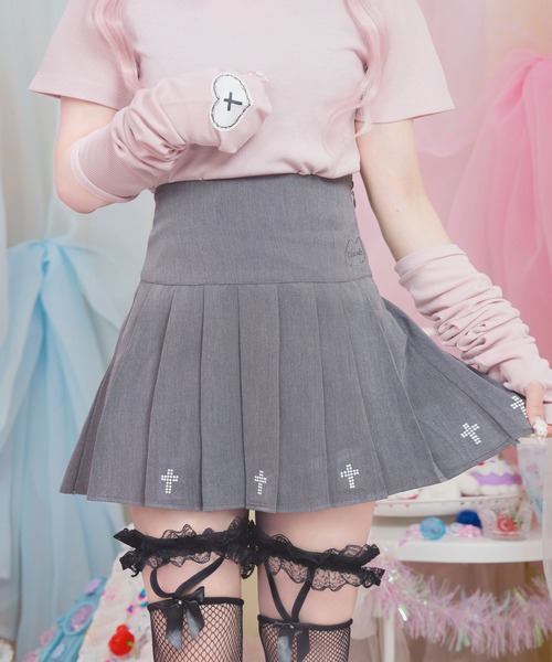 ブランド古着】Hauls｜ハウルズのスカート（グレー/灰色系・プリーツ