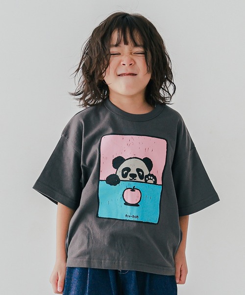 FOV(フォブ)の「FOV/フォブ F/B PANDA Tシャツ(Tシャツ/カットソー・キッズ・ピンク/ホワイト/チャコールグレー・130cm/120cm/100cm/110cm/90cm)」の2枚目の写真