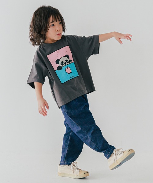 FOV(フォブ)の「FOV/フォブ F/B PANDA Tシャツ(Tシャツ/カットソー・キッズ・ピンク/ホワイト/チャコールグレー・130cm/120cm/100cm/110cm/90cm)」の10枚目の写真