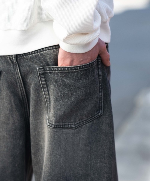 WEGO（ウィゴー）の「WEGO/【26年春夏新作】カバーフィットバルーンデニムパンツ（デニムパンツ・メンズ・ブラック系3/ライトインディゴブルー/コバルトブルー/インディゴブルー・SMALL/MEDIUM/LARGE）」の10枚目の写真