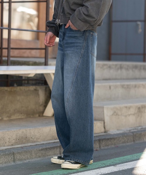 WEGO（ウィゴー）の「WEGO/【26年春夏新作】カバーフィットバルーンデニムパンツ（デニムパンツ・メンズ・ブラック系3/ライトインディゴブルー/コバルトブルー/インディゴブルー・SMALL/MEDIUM/LARGE）」の18枚目の写真