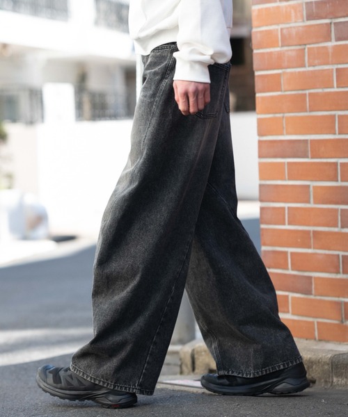 WEGO（ウィゴー）の「WEGO/【26年春夏新作】カバーフィットバルーンデニムパンツ（デニムパンツ・メンズ・ブラック系3/ライトインディゴブルー/コバルトブルー/インディゴブルー・SMALL/MEDIUM/LARGE）」の14枚目の写真