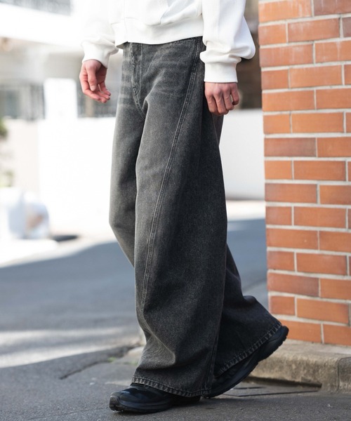 WEGO（ウィゴー）の「WEGO/【26年春夏新作】カバーフィットバルーンデニムパンツ（デニムパンツ・メンズ・ブラック系3/ライトインディゴブルー/コバルトブルー/インディゴブルー・SMALL/MEDIUM/LARGE）」の15枚目の写真