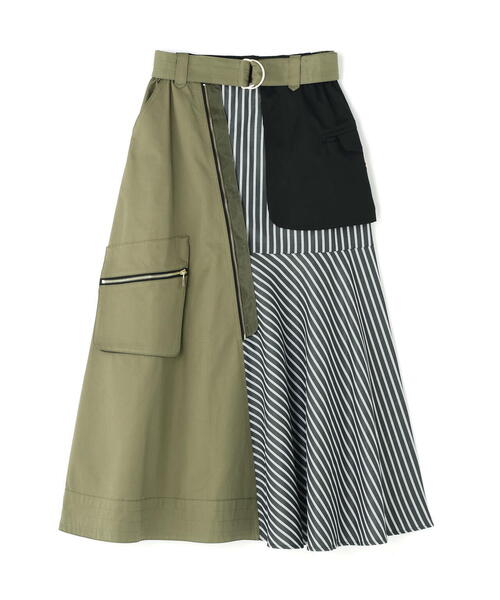 Risley（リズレー）の「Risley/リズレー/ドッキングスカート（スカート・レディース・カーキ/ネイビー・F）」の2枚目の写真