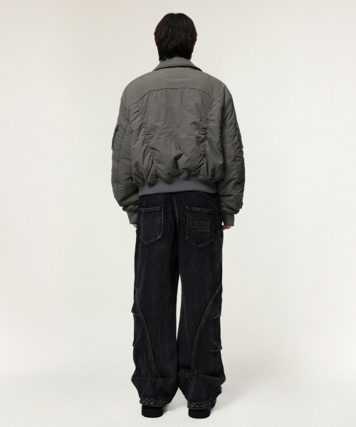 IDWS（アイドンワナセル）の「Solid High Neck Ma-1 Charcoal（ブルゾン・レディース・その他・0/1/2）」の6枚目の写真