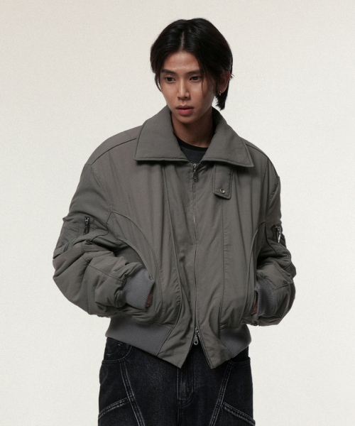 IDWS（アイドンワナセル）の「Solid High Neck Ma-1 Charcoal（ブルゾン・レディース・その他・0/1/2）」の9枚目の写真