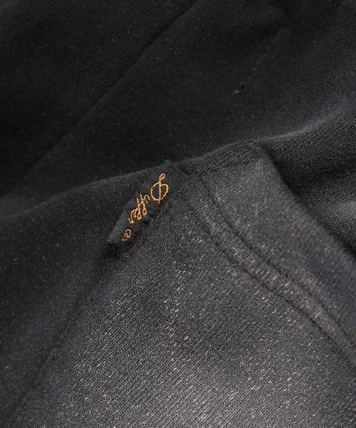 The DUFFER of ST.GEORGE(ザダファーオブセントジョージ)の「BRUSHED SWEAT WIDE PANTS:バイオウォッシュ ユーズド加工 スウェット ワイドパンツ(スウェットパンツ・メンズ・ネイビー/ブラック・LARGE/MEDIUM)」の4枚目の写真