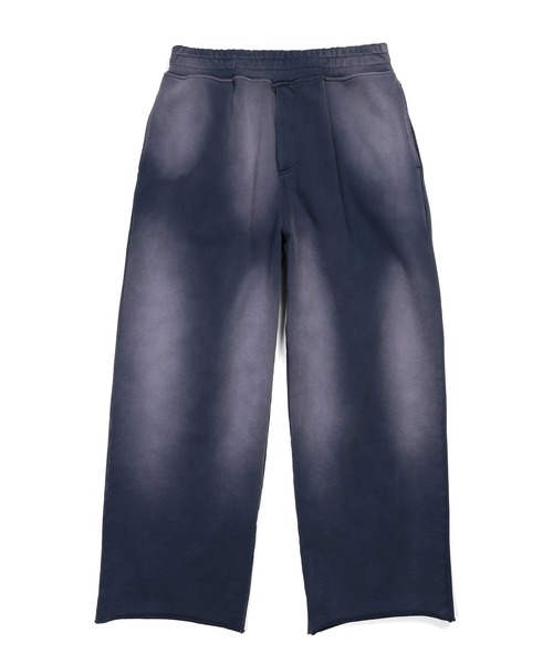 The DUFFER of ST.GEORGE(ザダファーオブセントジョージ)の「BRUSHED SWEAT WIDE PANTS:バイオウォッシュ ユーズド加工 スウェット ワイドパンツ(スウェットパンツ・メンズ・ネイビー/ブラック・LARGE/MEDIUM)」の7枚目の写真