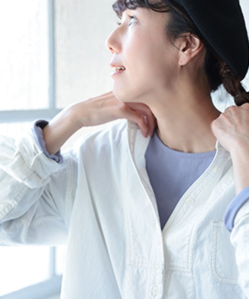 soulberry（ソウルベリー）の「ブラウス好きのためのロンT（Tシャツ/カットソー・レディース・プラム/イエロー/ブラック/オフホワイト・M/L/LL/3L/4L/5L）」の11枚目の写真