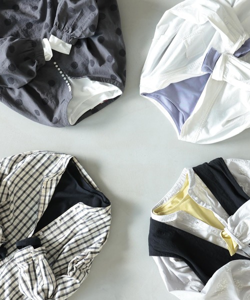 soulberry（ソウルベリー）の「ブラウス好きのためのロンT（Tシャツ/カットソー・レディース・プラム/イエロー/ブラック/オフホワイト・M/L/LL/3L/4L/5L）」の18枚目の写真