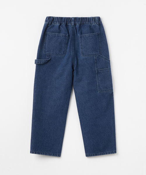 MUSINSA STANDARD KIDS（ムシンサスタンダードキッズ）の「ワイドカーペンターバンディングデニムパンツ [ミディアムインディゴ]（デニムパンツ・レディース・その他・100/110/120/130/140/150/160）」の3枚目の写真