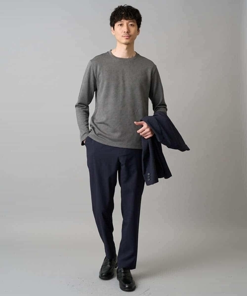 a.v.v（アーヴェヴェ）の「【イージーケア/洗濯機で洗える/毛玉になりにくい/ストレッチ】アムンゼンストレッチセミルーズパンツ（その他パンツ・メンズ・ベージュ/ネイビー・48/46/50）」の12枚目の写真