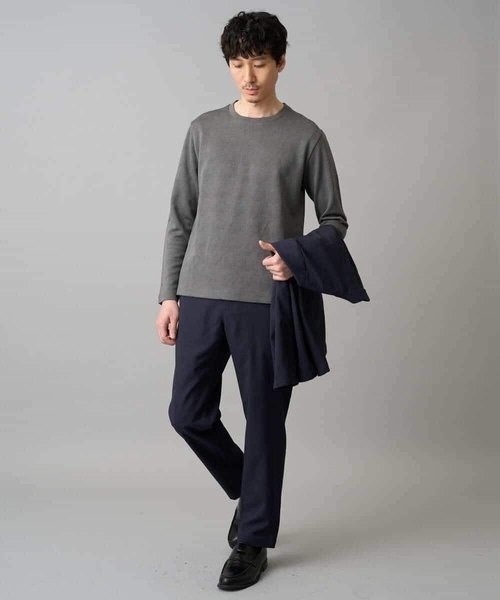 a.v.v（アーヴェヴェ）の「【イージーケア/洗濯機で洗える/毛玉になりにくい/ストレッチ】アムンゼンストレッチセミルーズパンツ（その他パンツ・メンズ・ベージュ/ネイビー・48/46/50）」の14枚目の写真