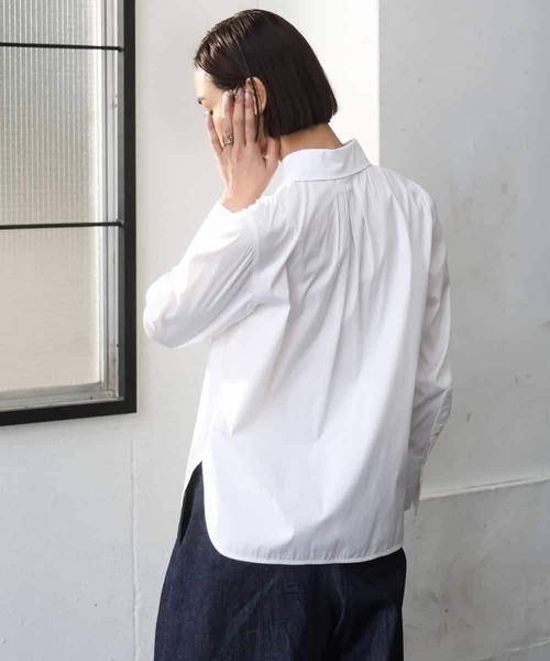 MICHEL KLEIN(ミッシェル・クラン)の「ハイパワーストレッチ ブロードシャツ(シャツ/ブラウス・レディース・ホワイト・38)」の3枚目の写真