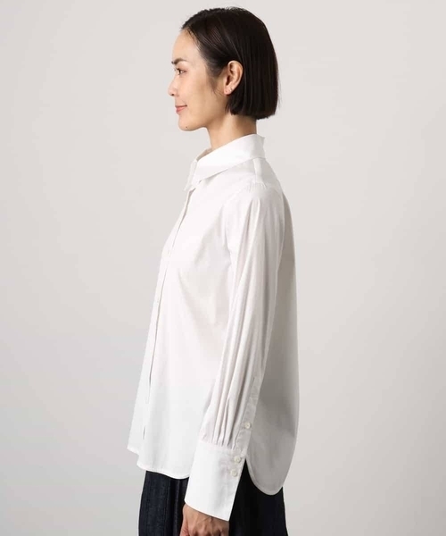 MICHEL KLEIN(ミッシェル・クラン)の「ハイパワーストレッチ ブロードシャツ(シャツ/ブラウス・レディース・ホワイト・38)」の8枚目の写真
