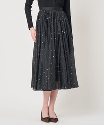 ANAYI | オーガンジードットプリントプリーツ スカート(スカート)
