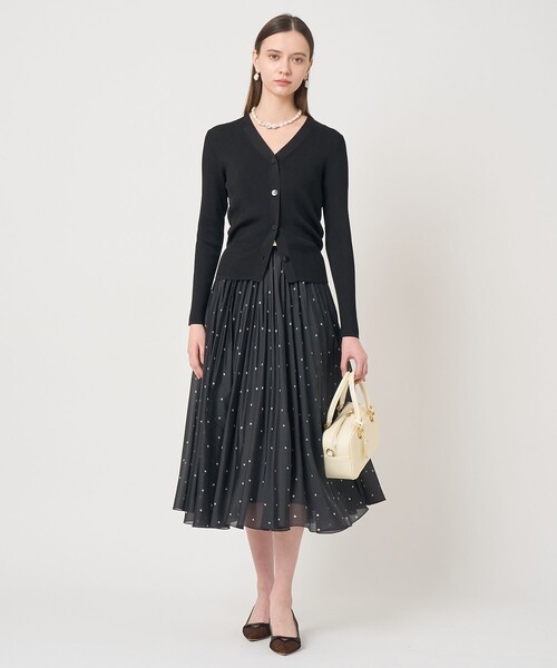 ANAYI（アナイ）の「オーガンジードットプリントプリーツ スカート（スカート・レディース・ホワイト/ブラック/ピンクベージュ・38/36/34）」の10枚目の写真