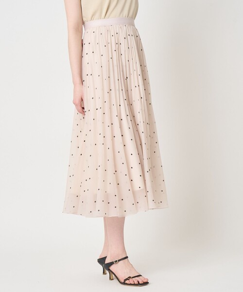 ANAYI（アナイ）の「オーガンジードットプリントプリーツ スカート（スカート・レディース・ホワイト/ブラック/ピンクベージュ・38/36/34）」の16枚目の写真