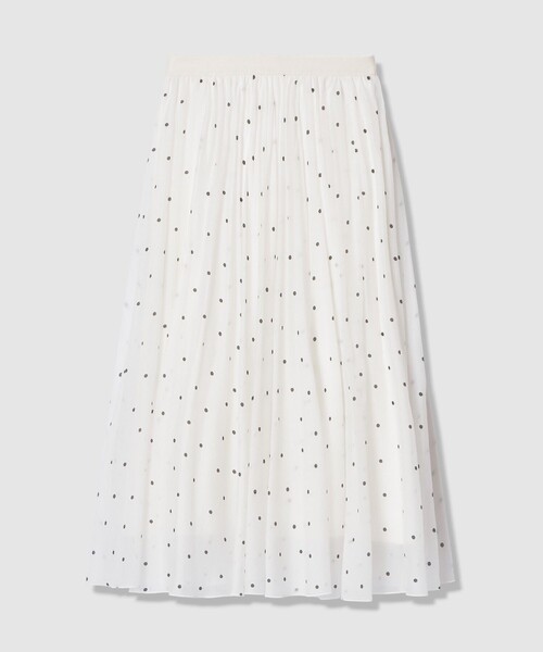 ANAYI（アナイ）の「オーガンジードットプリントプリーツ スカート（スカート・レディース・ホワイト/ブラック/ピンクベージュ・38/36/34）」の20枚目の写真