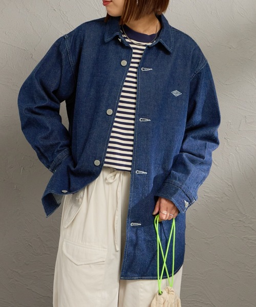 DANTON（ダントン）の「[DANTON/ダントン] 11ozデニム シャツジャケット（その他アウター・レディース・ネイビー・36）」の3枚目の写真